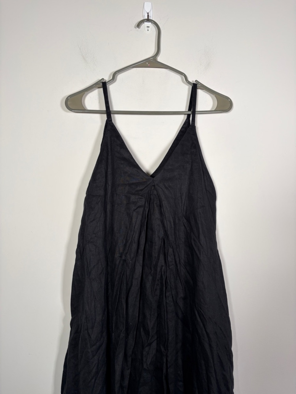 COS Pleated V Neck Linen Midi / Maxi Dress - 8 - Picture 3 of 5